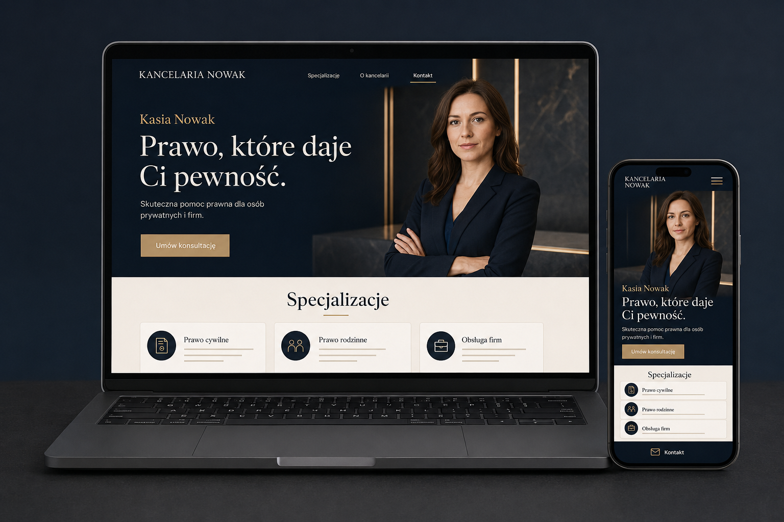 Projekt koncepcyjny - Kancelaria Nowak